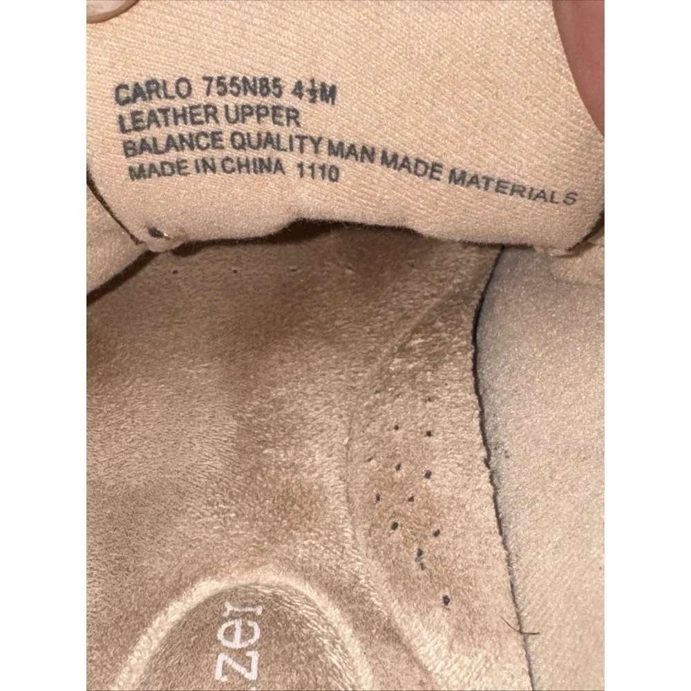 NATURALIZER 'Frasier' Carlo Brown Suede Leather Comfort Oxford Strap Flats 4.5 M